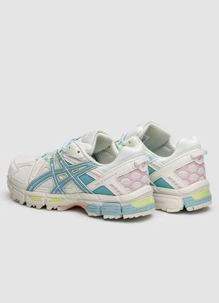 Кроссовки asics gel kahana 8 white/turquoise белые женские3 фото