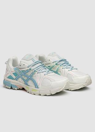 Кроссовки asics gel kahana 8 white/turquoise белые женские1 фото