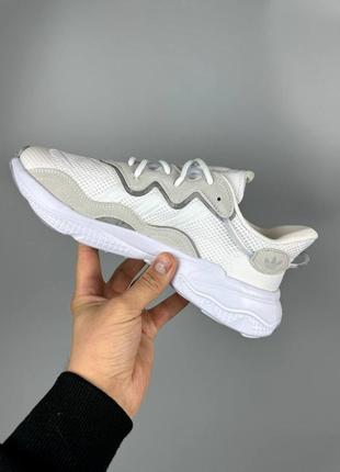 Чоловічі кросівки сірі з білим adidas ozweego white7 фото