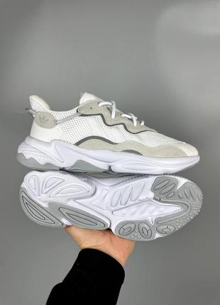 Чоловічі кросівки сірі з білим adidas ozweego white4 фото