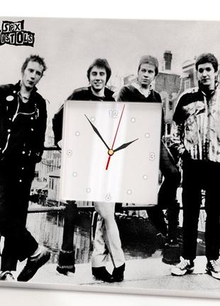 Авторские часы "sex pistols" подарок фанатам и любителям рок музыки, декор бара, кафе, студии, спаль