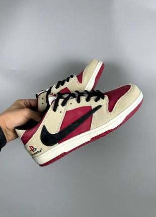 Мужские кроссовки красные с бежевым nike sb dunk red7 фото