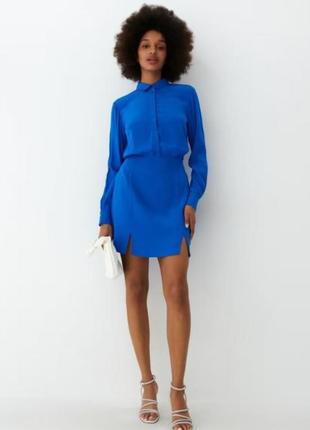 Распродажа! ❤️‍🔥🥳🥰 шикарное синее платье с разрезами