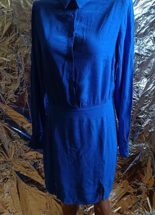 Распродажа! ❤️‍🔥🥳🥰 шикарное синее платье с разрезами5 фото