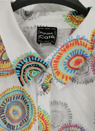 Яркая, красочная, легкая оверсайз рубашка от pause cafe3 фото