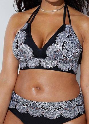 Женский красивый летний купальник на завязках, мягкая чашка, размер 58-60