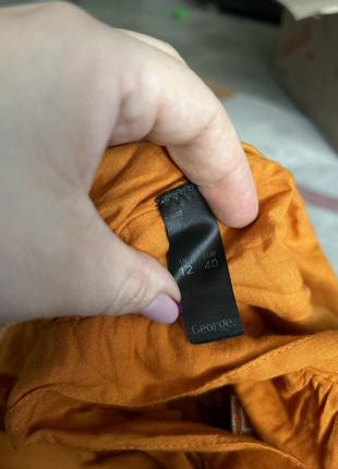 Юбка с вышивкой оранжевый размер м8 фото
