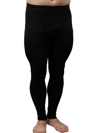 Зимові легінси начосом чоловічі термоштани двошарові теплі чорного кольору s