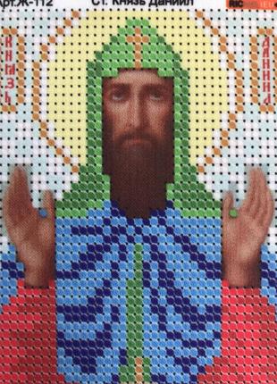 Схема на габардине для вышивания бисером даниил святой великий князь  ,тм ришелье,арт ж-112