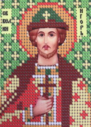 Схема на габардине для вышивания бисером игорь святой великий князь  ,тм ришелье,арт ж-52