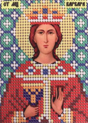 Схема на габардине для вышивания бисером варвара святая мученица ,тм ришелье,арт ж-89