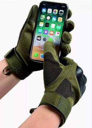 Тактические перчатки touchscreen военные combat touch черный l