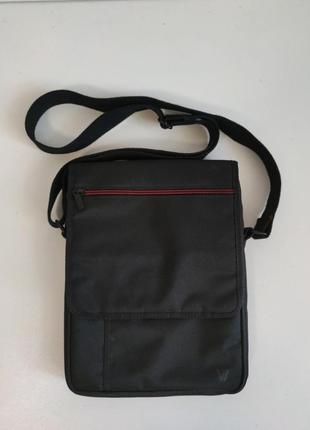 Black premium messenger bag for ipad. usa.2 фото