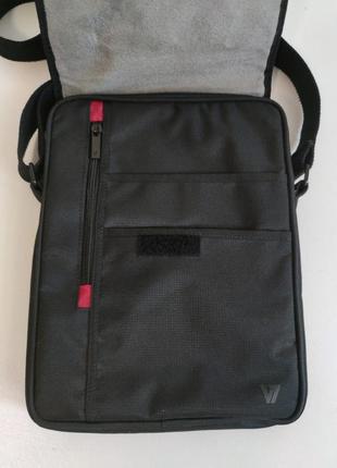 Black premium messenger bag for ipad. usa.3 фото