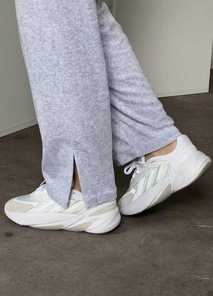Женские замшевые кроссовки adidas ozelia white адидас оделия белые2 фото