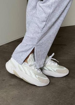 Женские замшевые кроссовки adidas ozelia white адидас оделия белые3 фото