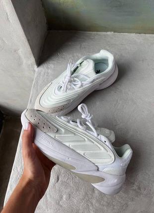 Женские замшевые кроссовки adidas ozelia white адидас оделия белые4 фото