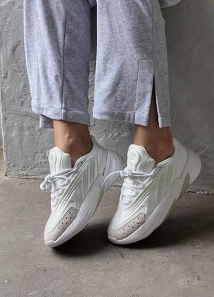 Женские замшевые кроссовки adidas ozelia white адидас оделия белые10 фото