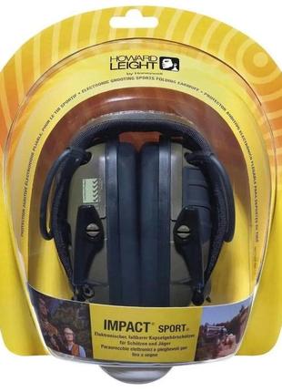 Навушники активні тактичні шумоподавлюючі impact sport howard leight by honeywell nrr 22дб black