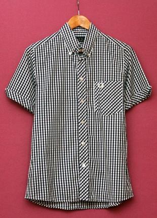 Fred perry s рубашка из хлопка на короткий рукав