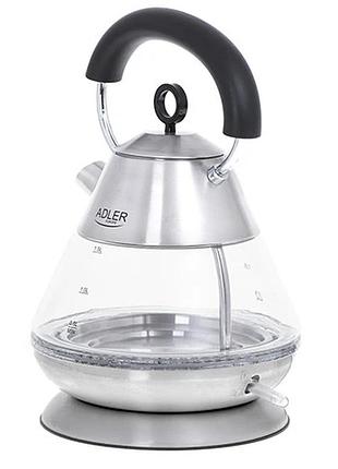 Электрический чайник с индикатором уровня воды adler ad 1282 strix 1,5l 1850-2200вт