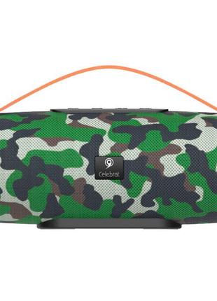 Портативная bluetooth колонка celebrat tws sp-6 aux/usb/tf/fm/bt5.0 camouflage-green