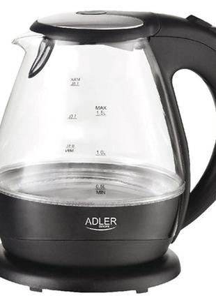 Чайник adler ad 1224 glass 2000 вт
