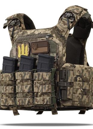 Плитоноска покращена (pro) під бронеплити 25х30 см. піксель (мм-14)
