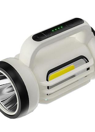 Фонарь кемпинговый переносной ch-22023-cob power bank зу-type-c белый