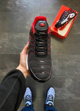 👟 кросівки  nike air max plus tn black red       / наложка bs👟7 фото