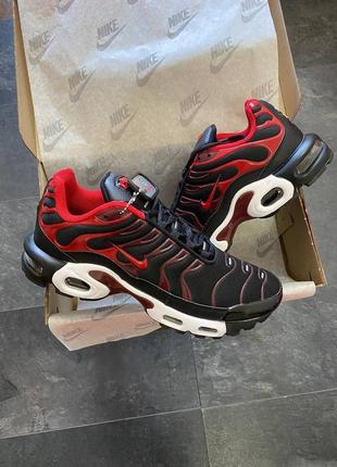 👟 кросівки  nike air max plus tn black red       / наложка bs👟4 фото