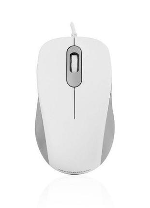 Мышка modecom mc-m10s проводная 3кн 1000 dpi silent белая