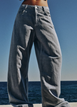 Крутые льняные широкие брюки2 фото