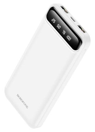 Повербанк powerbank 10000mah borofone bj14w freeway 2 x usb + usb type-c/micro-usb, usb type-c white