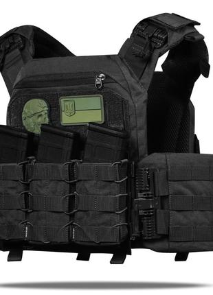 Збільшена плитоноска (pro) під бронеплити 27х35 см. чорний