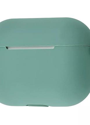 Чехол silicone case new для наушников airpods pro с карабином pine green