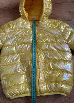 Куртка-хамелеон с ушками, желтый 110 размер3 фото