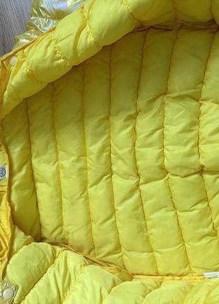 Куртка-хамелеон с ушками, желтый 110 размер9 фото