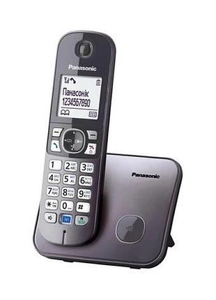 Телефон dect panasonic kx-tg6811uam беспроводной аон/callerid 1.8" metallic