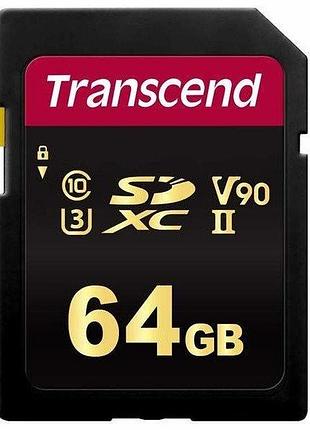 Карта памяти transcend 64gb sdxc/sdhc 700s c10 uhs-ii u3 (ts64gsdc700s)