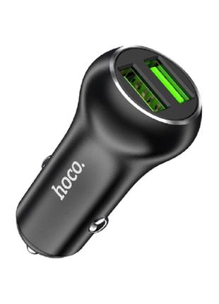 Адаптер hoco автомобильный z37 2usb qc3.0 3a 36w black