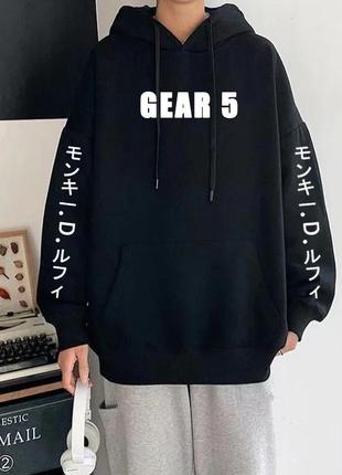 Худи с аниме принтом one piece чорний s