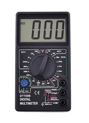 Цифровой мультиметр напряжения универсальный digital multimeter dt 700b black