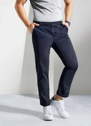 Стильні котонові брюки чінос 54р темно сині2 фото