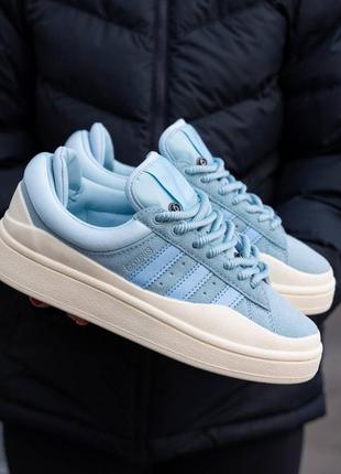 Кросівки adidas campus x bad bunny blue cream6 фото