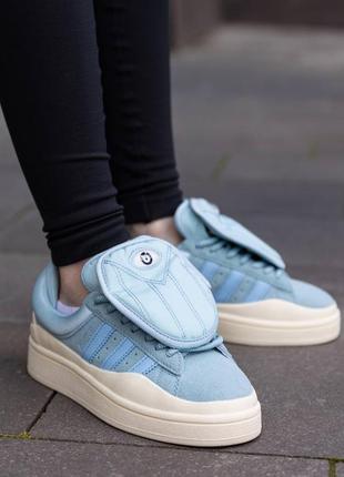 Кросівки adidas campus x bad bunny blue cream1 фото