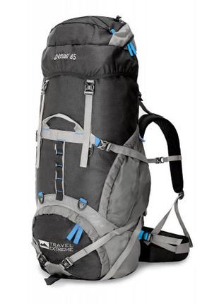 Туристический рюкзак для многодневных походов travel extreme denali 55l black+blue