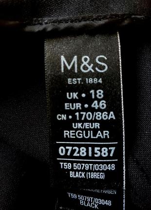 Новые черные  зауженные базовые брюки на высокий рост с высокой талией marks and spencer 18 uk2 фото