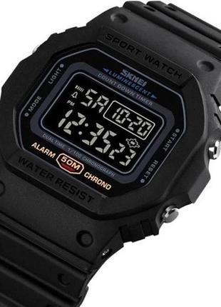 Чоловічий наручний годинник skmei black 1628 без подарункової коробки