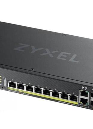 Гибридный коммутатор zyxel gs2220-10hp-eu0101f настольный.